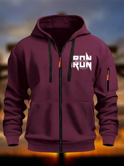 IRON SHARPENS IRON Proverbs 27:17 Christian Zipper Hoodies