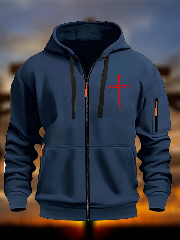 Red Cross  Christian Zipper Hoodies