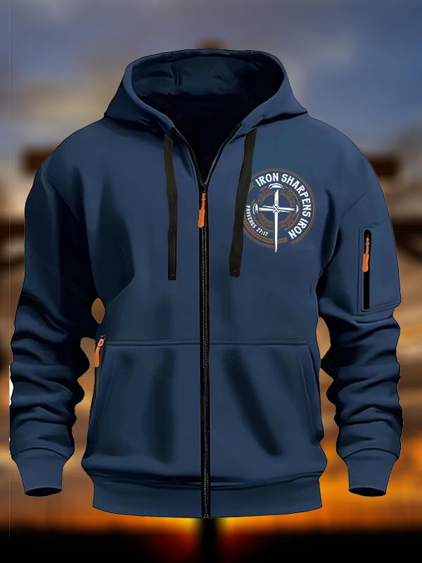 Iron Sharpens Iron - Proverbs 27:17 Christian Zipper Hoodies