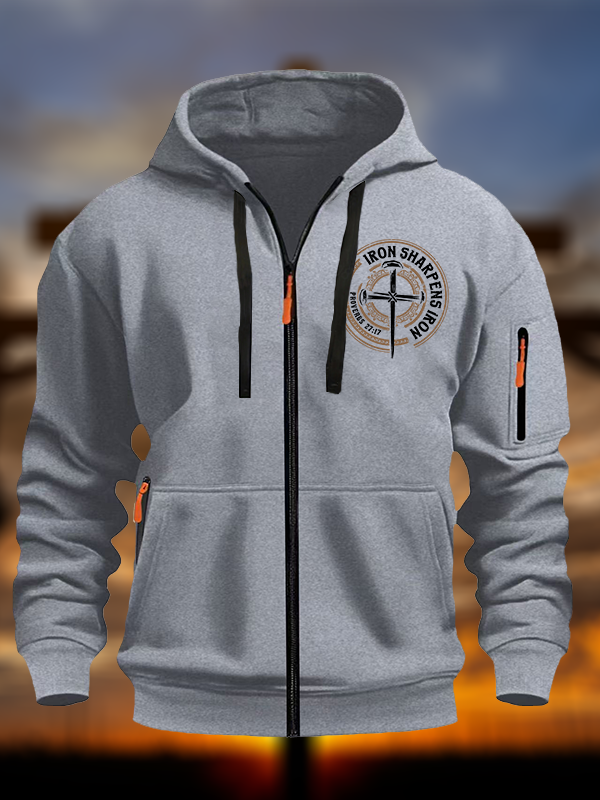 Iron Sharpens Iron - Proverbs 27:17 Christian Zipper Hoodies