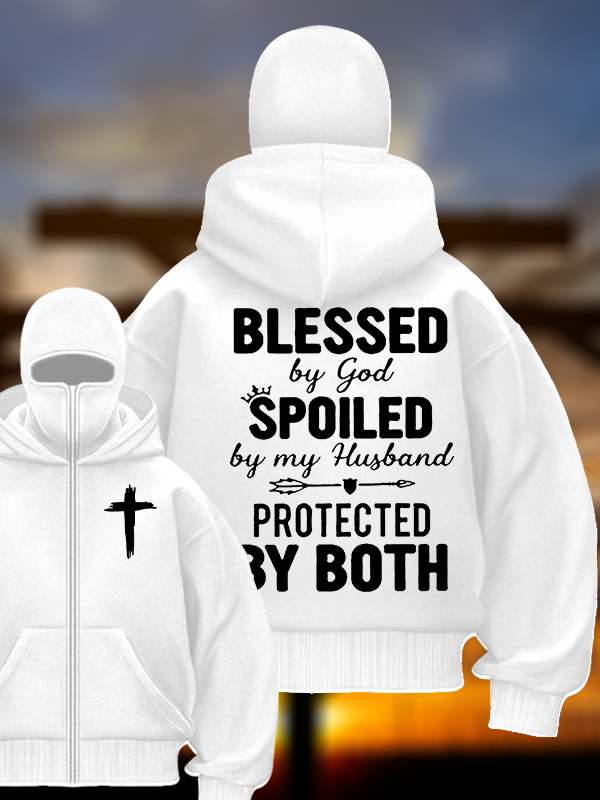 God Bless Jesus God Christian Double Hooded Balaclava Hoodie