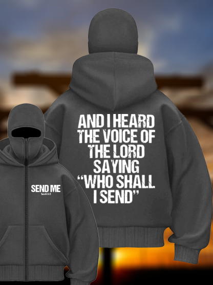Send Me Isaiah 6:8 Jesus God Christian Double Hooded Balaclava Hoodie