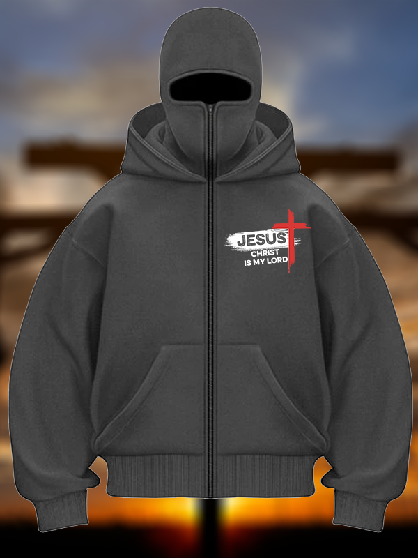 Jesus Christ Is My Lord Jesus God Christian Double Hooded Balaclava Hoodie