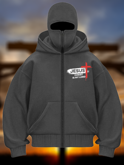 Jesus Christ Is My Lord Jesus God Christian Double Hooded Balaclava Hoodie