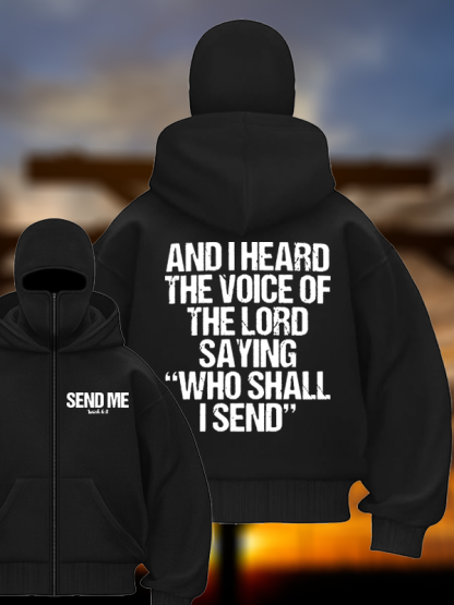Send Me Isaiah 6:8 Jesus God Christian Double Hooded Balaclava Hoodie
