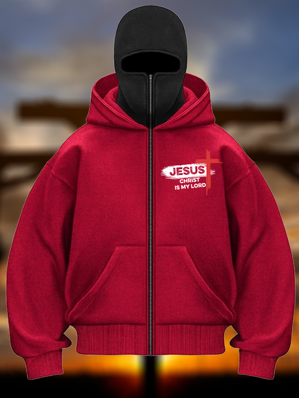 Jesus Christ Is My Lord Jesus God Christian Double Hooded Balaclava Hoodie