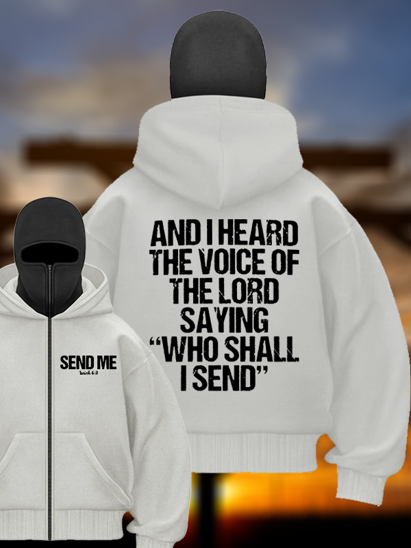 Send Me Isaiah 6:8 Jesus God Christian Double Hooded Balaclava Hoodie