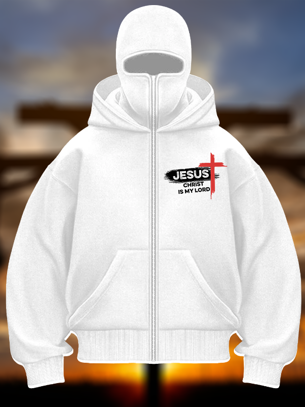 Jesus Christ Is My Lord Jesus God Christian Double Hooded Balaclava Hoodie