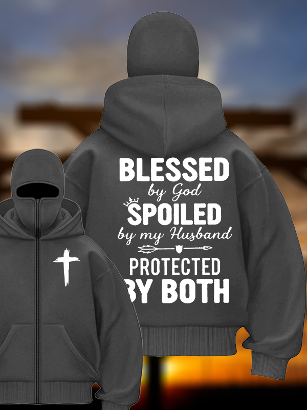 God Bless Jesus God Christian Double Hooded Balaclava Hoodie