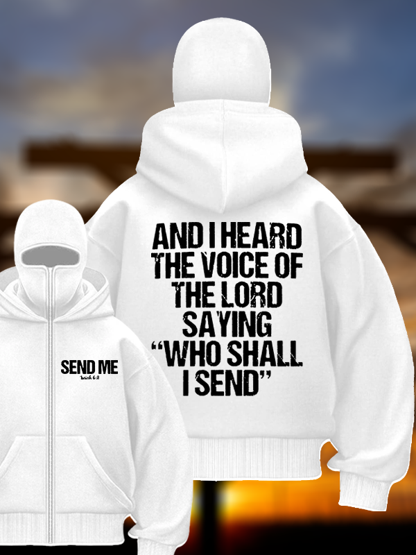 Send Me Isaiah 6:8 Jesus God Christian Double Hooded Balaclava Hoodie