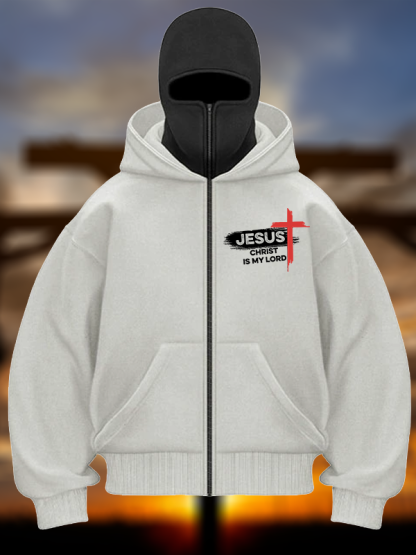 Jesus Christ Is My Lord Jesus God Christian Double Hooded Balaclava Hoodie