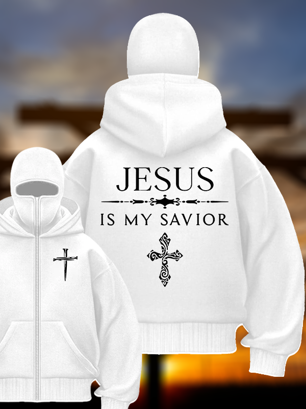 Jesus Is My Savior Jesus God Christian Double Hooded Balaclava Hoodie