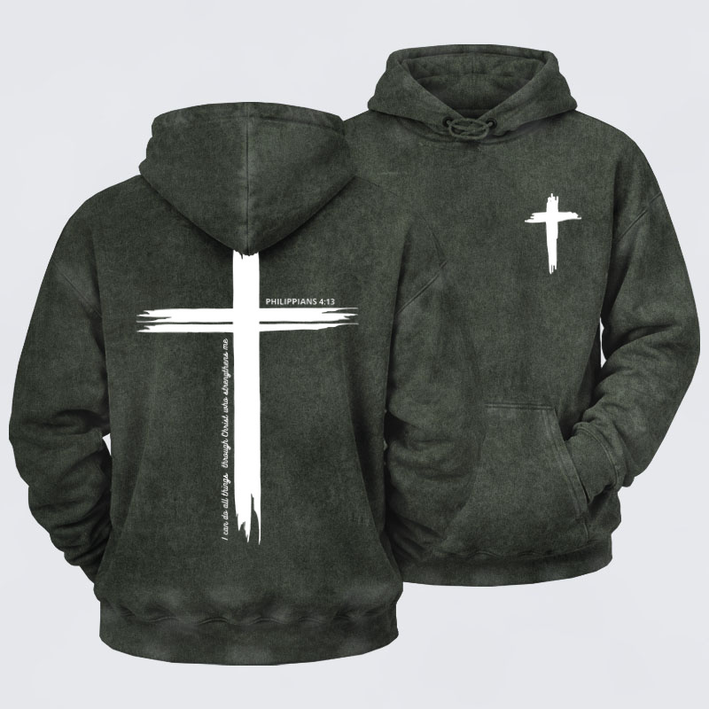 Washed Hoodie  - I Can Do All Things Through Christ | Philippians 4:13
