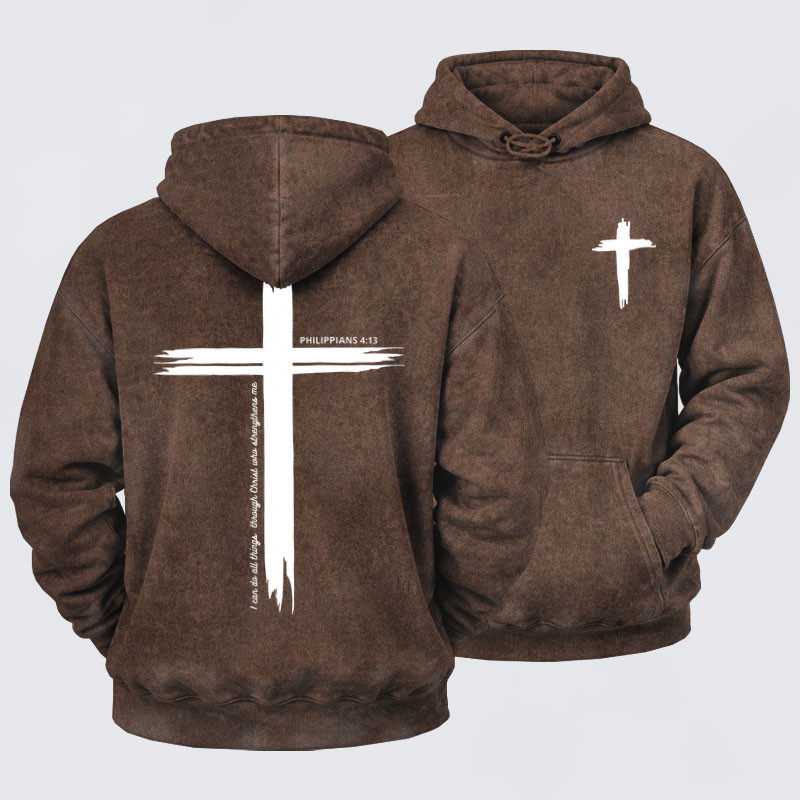 Washed Hoodie  - I Can Do All Things Through Christ | Philippians 4:13