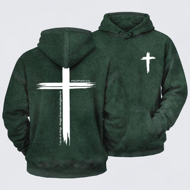 Washed Hoodie  - I Can Do All Things Through Christ | Philippians 4:13