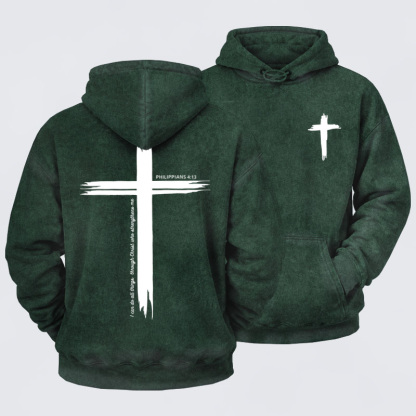 Washed Hoodie  - I Can Do All Things Through Christ | Philippians 4:13