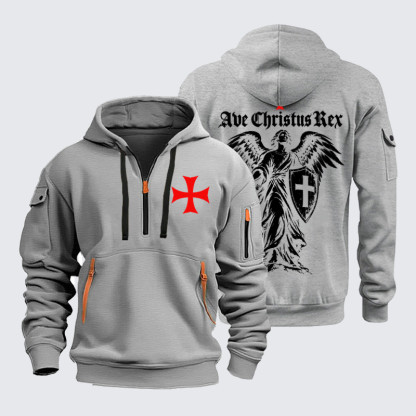 Zipper Hoodies Ave Christus Rex – Christ the King Christian Angel