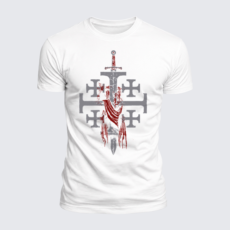 Luxe Mercerized Cotton Tee - Deus Vult: God Wills It