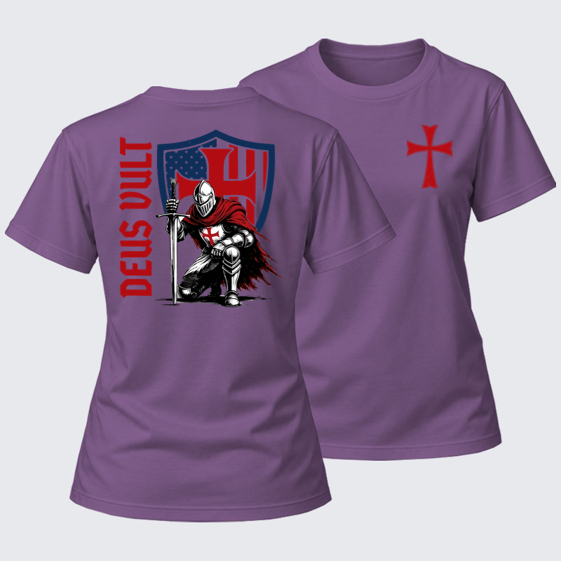 Women's T-shirts  - Templar Knight Crusader Deus Vult