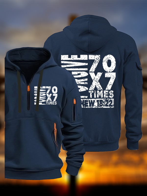 Forgive 70X7 Times Jesus God Christian Zipper Hoodies