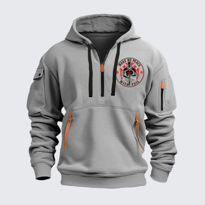 Zipper Hoodies - Make No Peace with Evil Knight Templar Jerusalem Cross