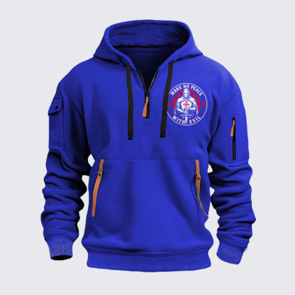Zipper Hoodies - Make No Peace with Evil Knight Templar Jerusalem Cross