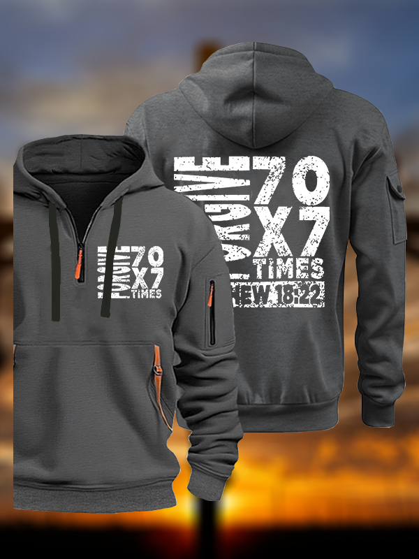 Forgive 70X7 Times Jesus God Christian Zipper Hoodies
