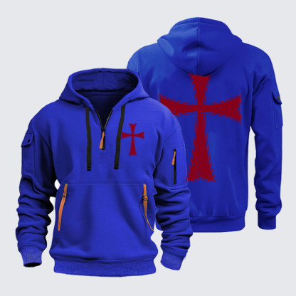 Zipper Hoodies - Knights Templar Crusader Cross