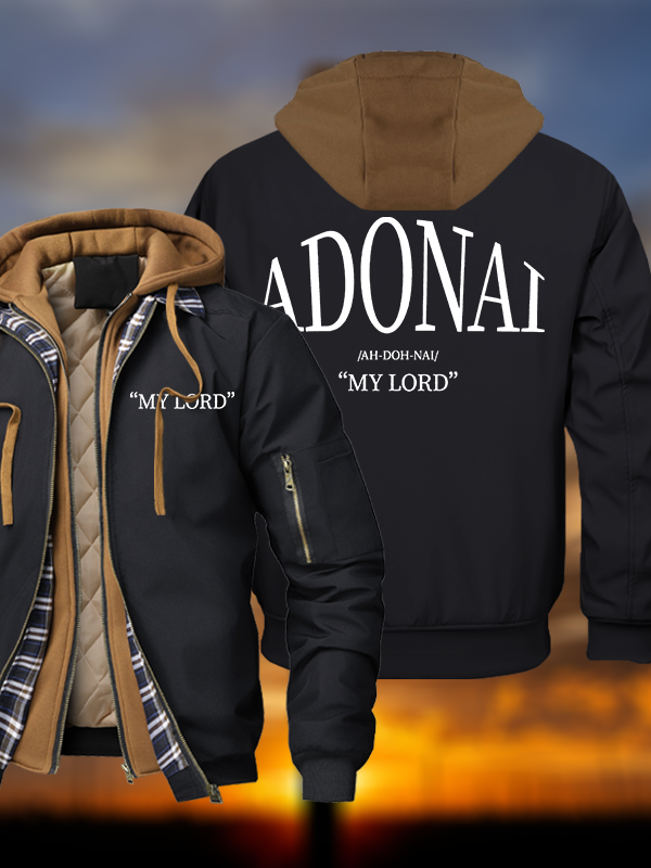 Adonai Warm Hooded Bomber Jacket