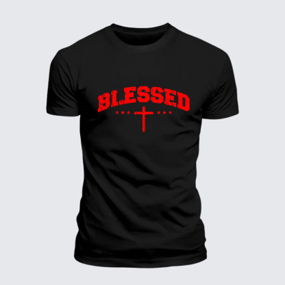 Blessed Cross Jesus God Christian– Performance Comfort Tee