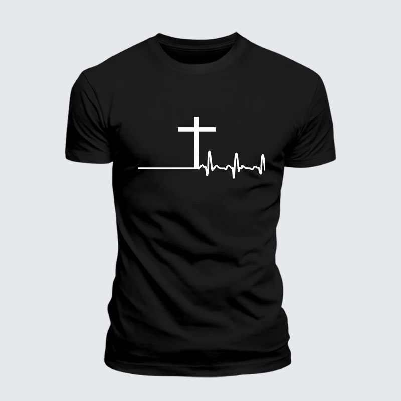 Man Of God Husband Dad Jesus God Christian Cotton T-Shirt