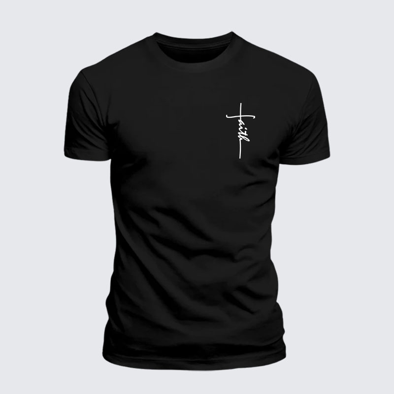 Man Of God Husband Dad Jesus God Christian Cotton T-Shirt