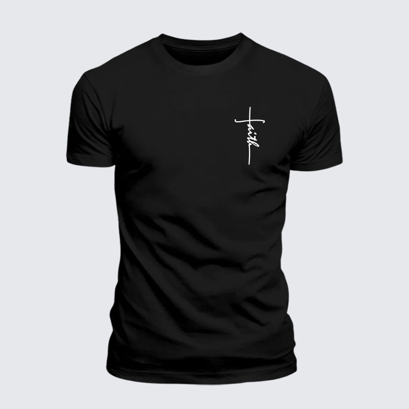 Man Of God Husband Dad Jesus God Christian Cotton T-Shirt