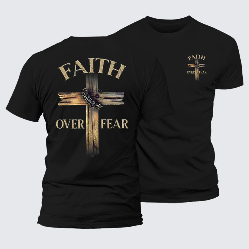 Man Of God Husband Dad Jesus God Christian Cotton T-Shirt