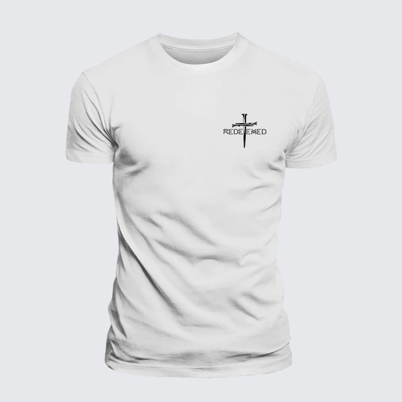 Cross Nails Redeemed Jesus God Christian– Comfort Tee