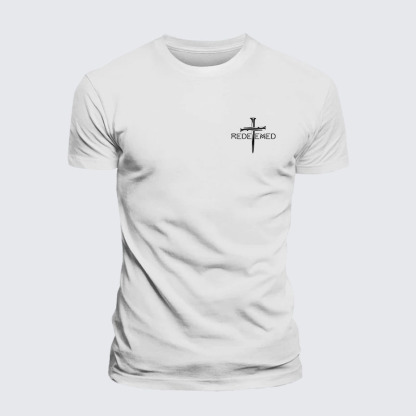 Cross Nails Redeemed Jesus God Christian– Comfort Tee