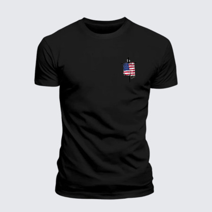 Faith Flag Cross Jesus God Christian– Comfort Tee
