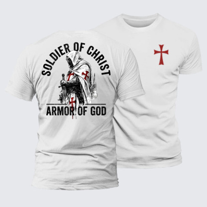 Soldier of Christ Armor Of God Crusader Spirit Jesus God Christian– Comfort Tee