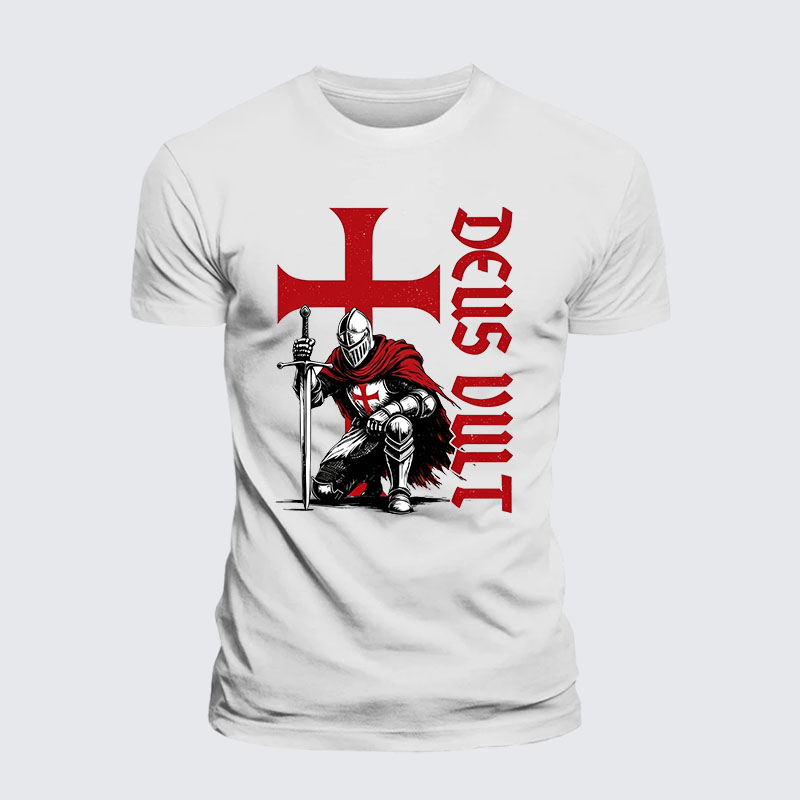 Man Of God Husband Dad Jesus God Christian Cotton T-Shirt