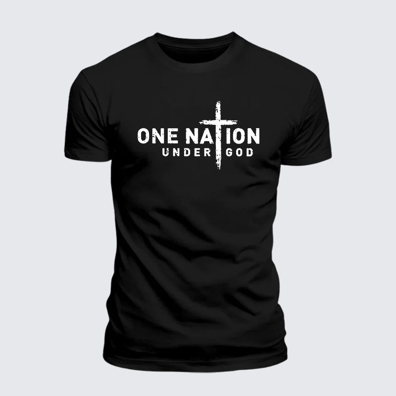 Man Of God Husband Dad Jesus God Christian Cotton T-Shirt