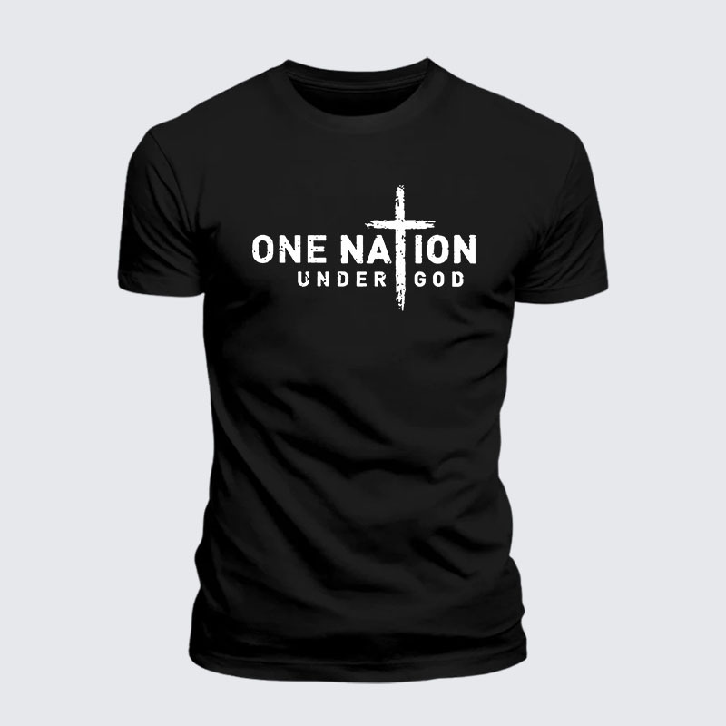 Man Of God Husband Dad Jesus God Christian Cotton T-Shirt