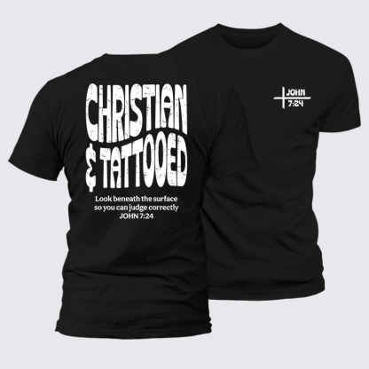 Christian & Tattooed Jesus God Christian– Performance Comfort Tee
