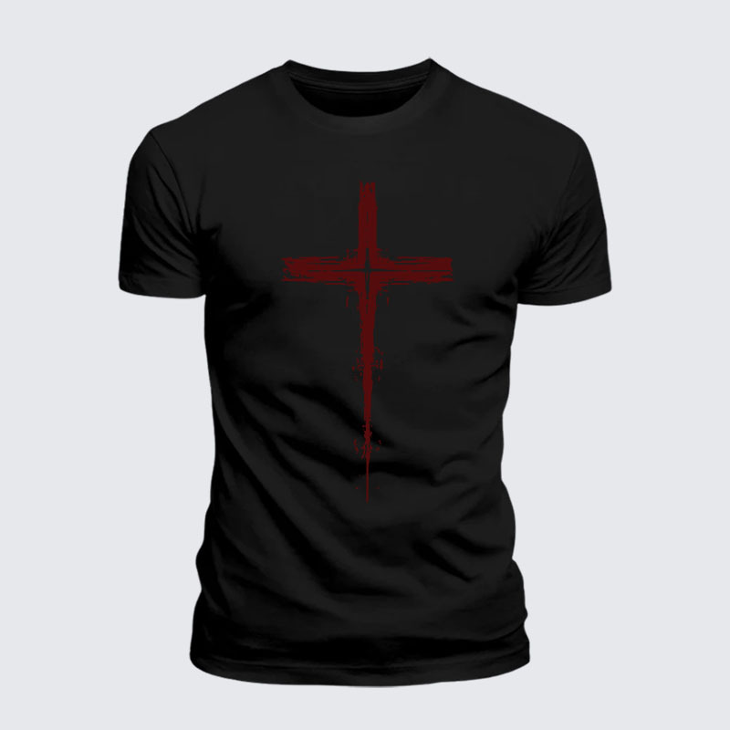 Man Of God Husband Dad Jesus God Christian Cotton T-Shirt