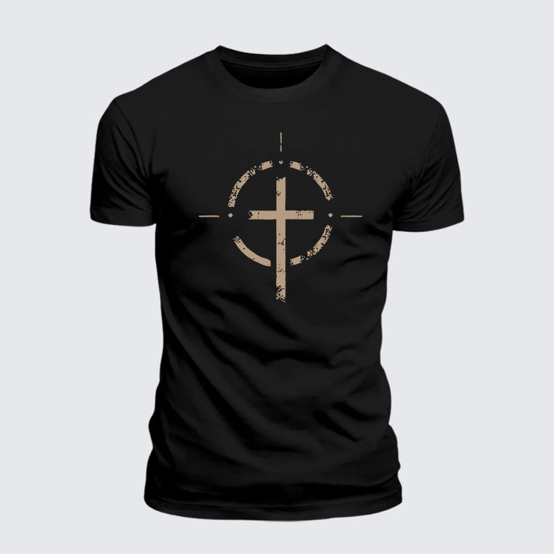 Man Of God Husband Dad Jesus God Christian Cotton T-Shirt