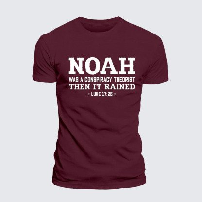 Noah Conspiracy Theorist Jesus God Christian – Premium Cotton Blend Tee