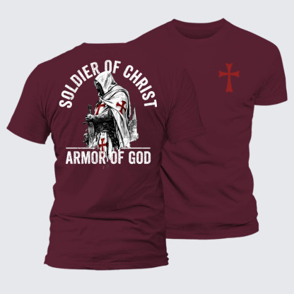 Soldier of Christ Armor Of God Crusader Spirit Jesus God Christian– Comfort Tee