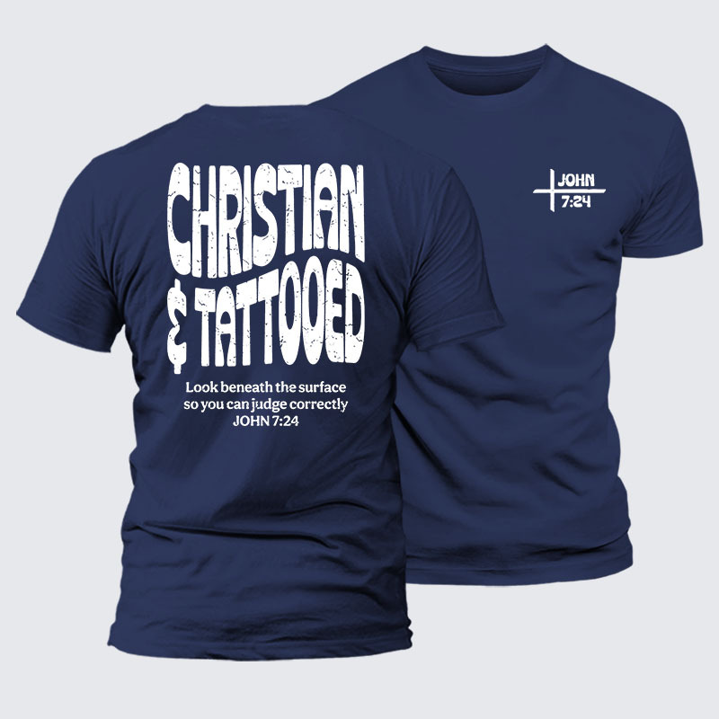 Christian & Tattooed Jesus God Christian– Performance Comfort Tee
