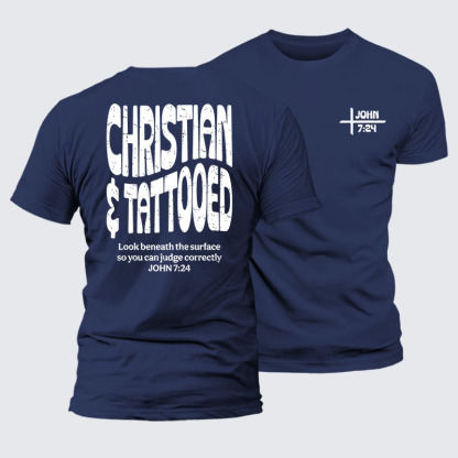 Christian & Tattooed Jesus God Christian– Performance Comfort Tee