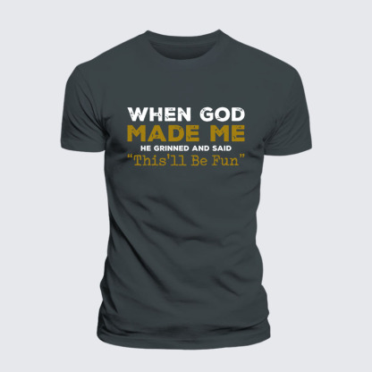 When God Made Me Jesus God Christian– Comfort Tee