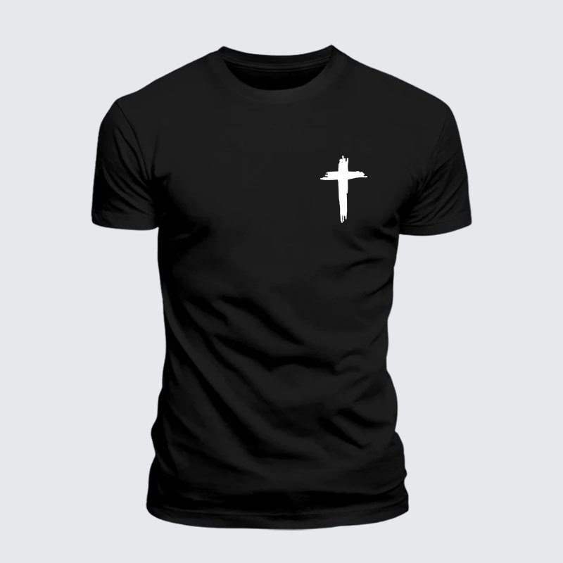 Man Of God Husband Dad Jesus God Christian Cotton T-Shirt